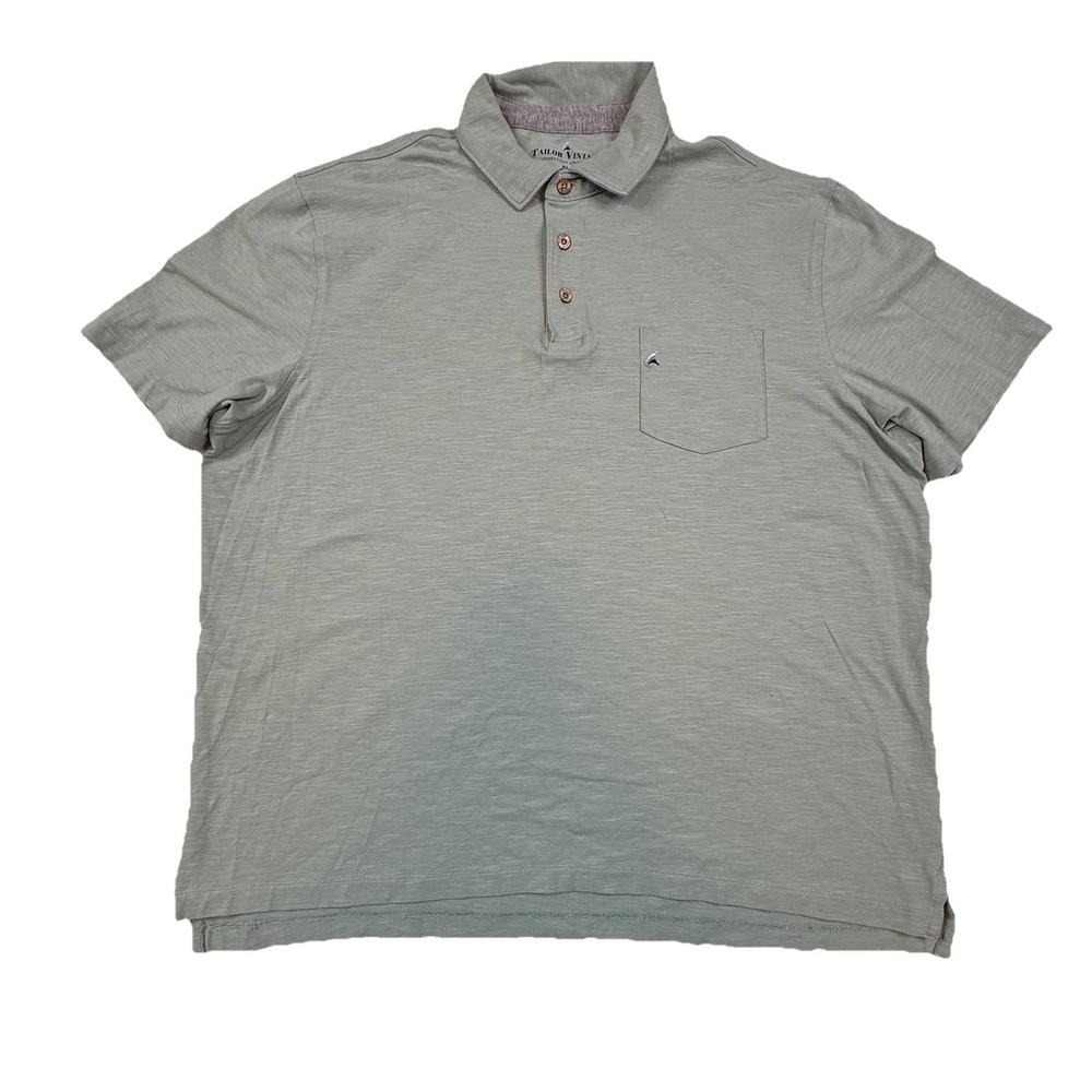 Tailor Vintage Airotec‎ Performance Polo Green Men's XL Short Sleeve Pocket